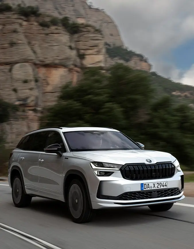 Der Skoda Kodiaq - Frontansicht- Jetzt den Kodiaq bei deinem Skoda Autohaus Thormann / Mothor in Stendal, Gardelegen oder Brandenburg  bestellen!